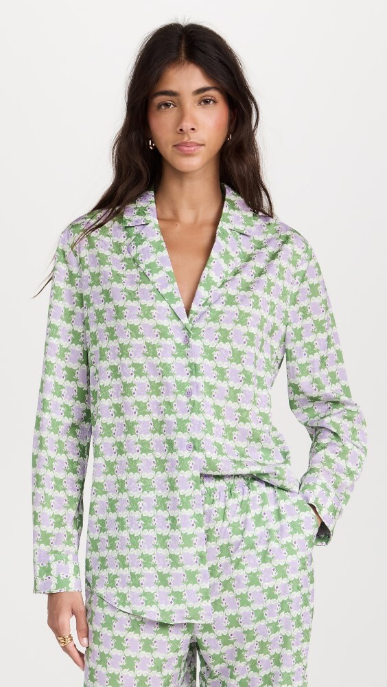 

Рубашка English Factory Printed Satin, зеленый