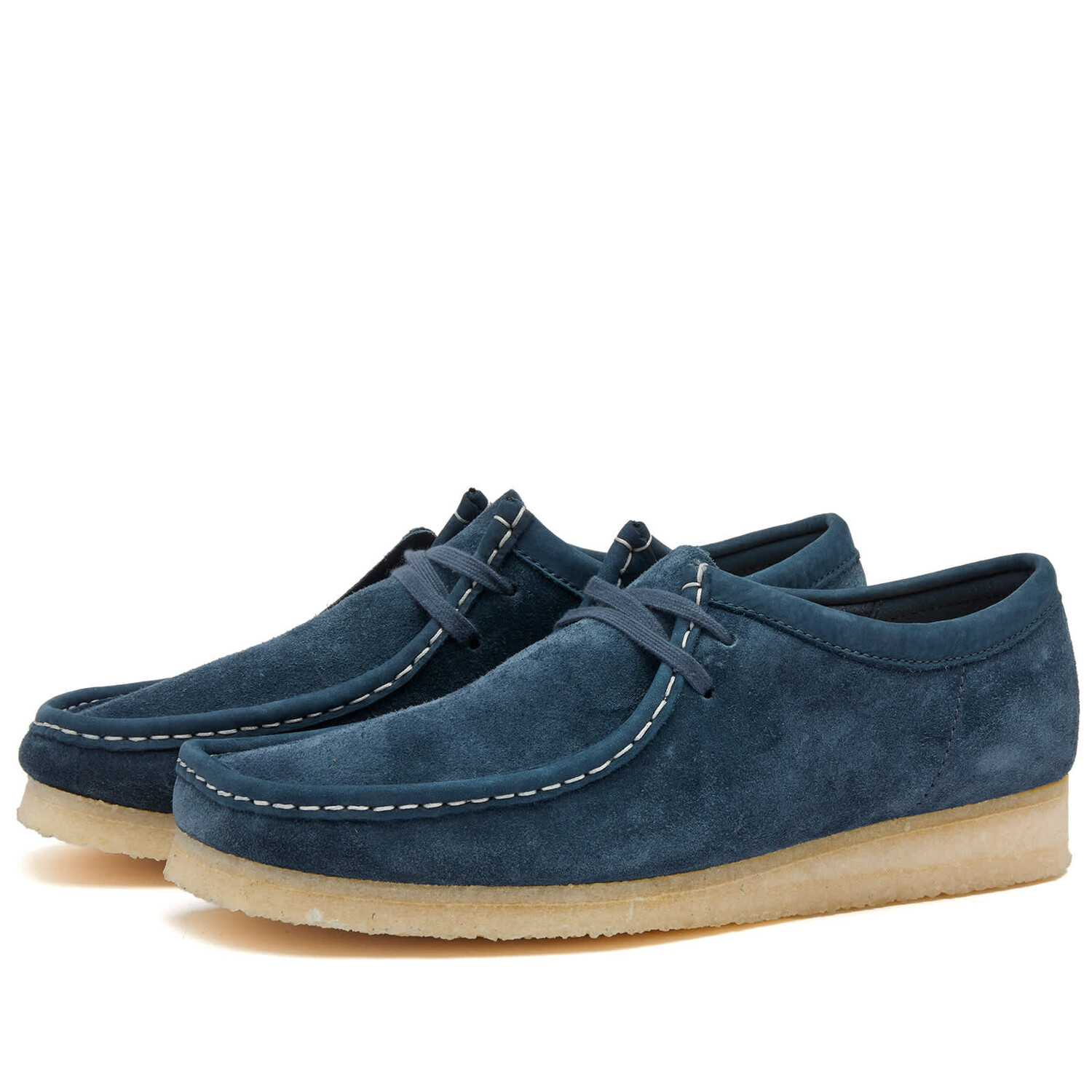 Ботинки Clarks Originals Wallabee, цвет Navy & Teal Suede