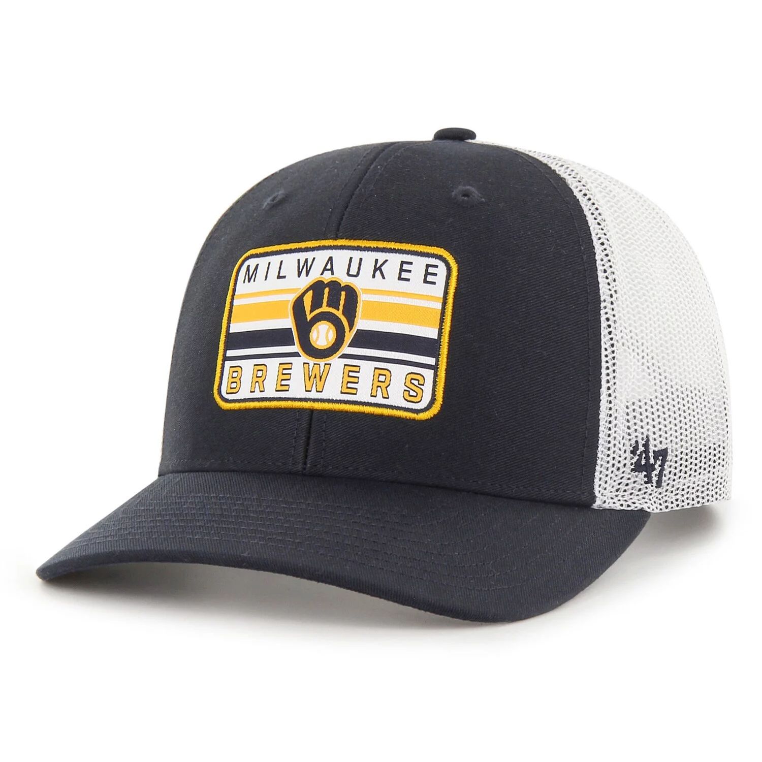 цена Мужская темно-синяя регулируемая кепка Milwaukee Brewers Drifter Trucker '47