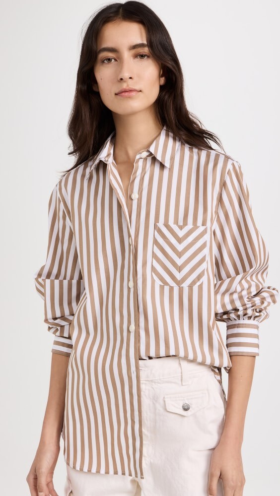 

Рубашка Rag & Bone Maxine Button Down, коричневый