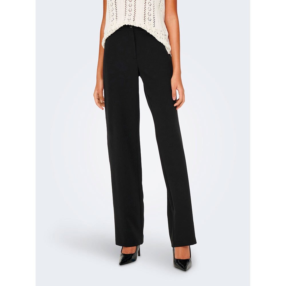 

Брюки Only Lana-Berry Mid Straight Fit, черный