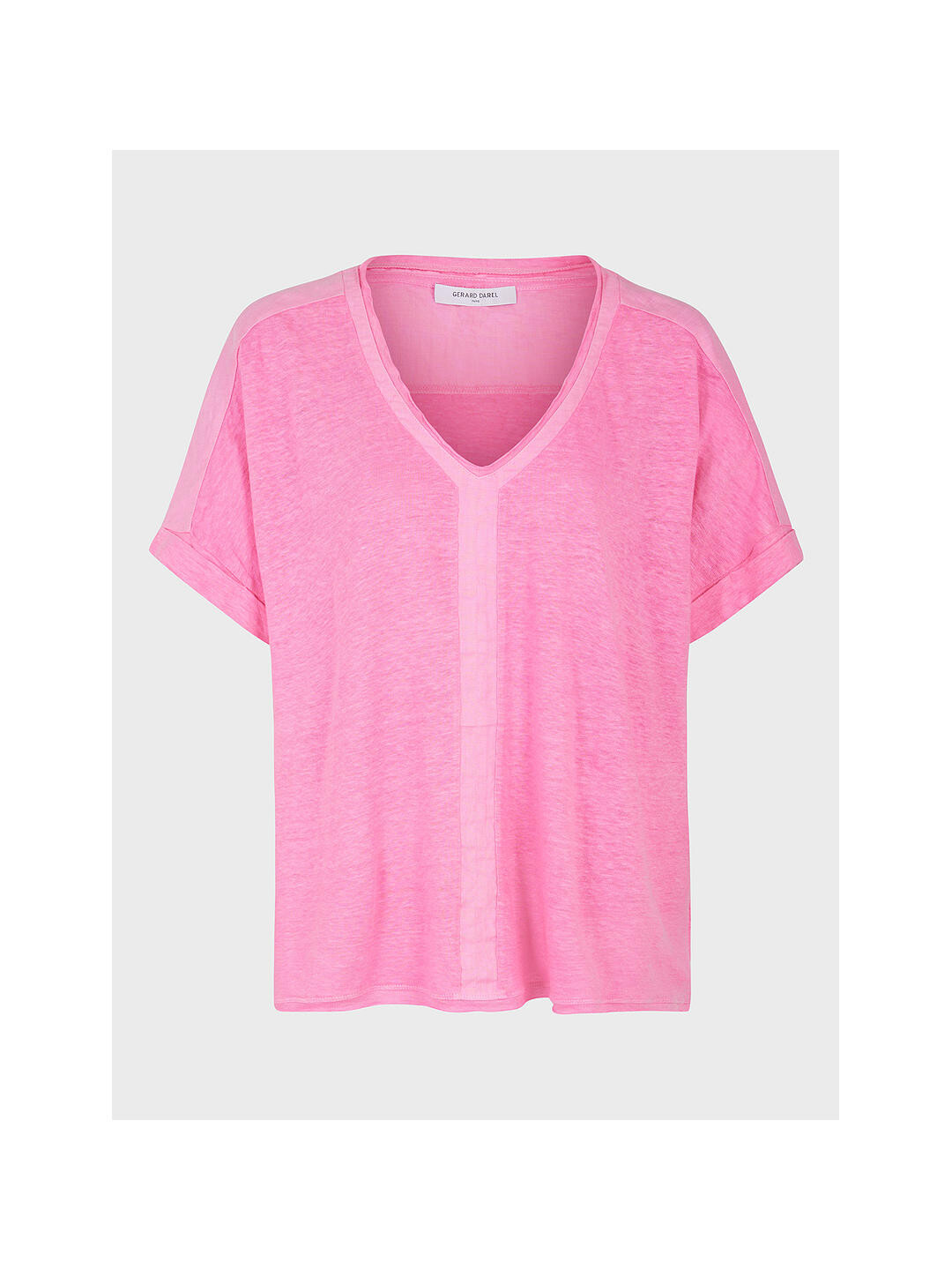 

Льняная футболка Gerard Darel Agatha, розовая