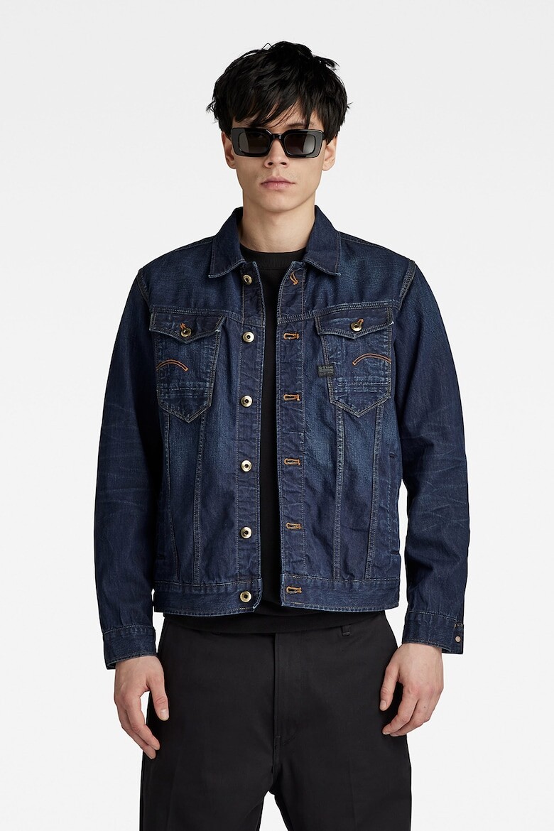 

Джинсовая куртка с контрастной строчкой G-Star Raw, синий