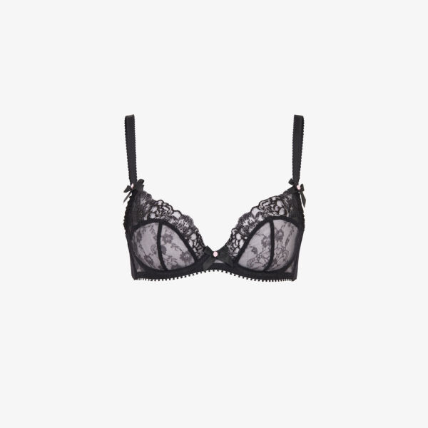 

Сетчатый бюстгальтер на косточках Edwina с бантом Agent Provocateur, черный