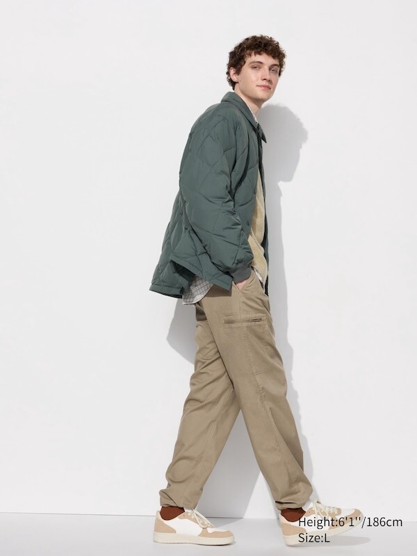 

Легкие брюки heattech Uniqlo, бежевый