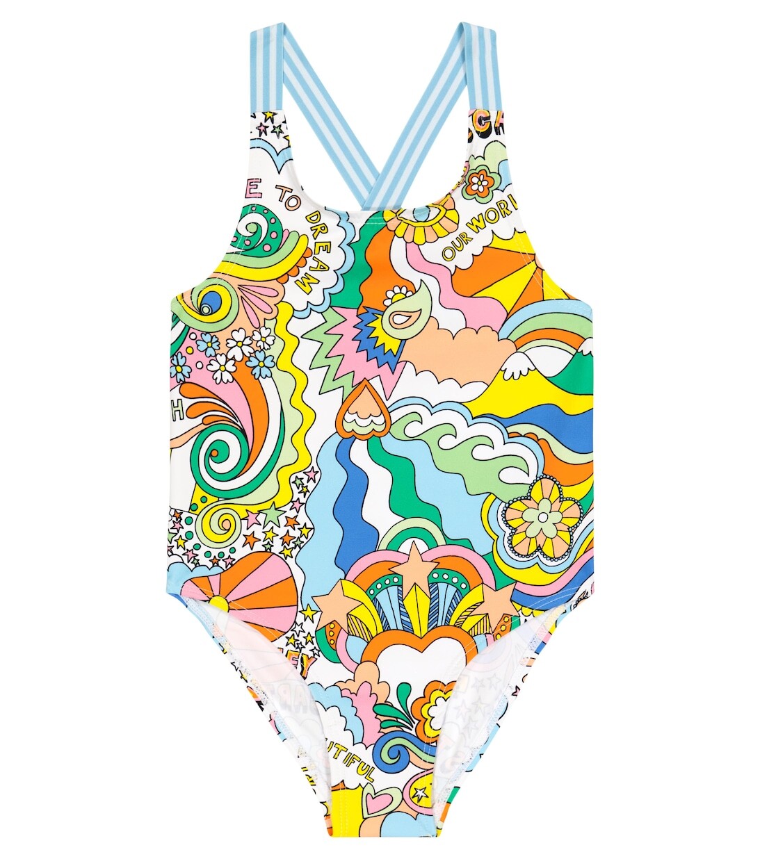 

Купальник с цветочной оборкой Stella McCartney Kids, разноцветный