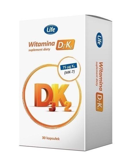 Life Witamina D3 + K2 капсулы, 30 шт. sfd witamina d3 4000iu k2витамин d3 k2 120 шт