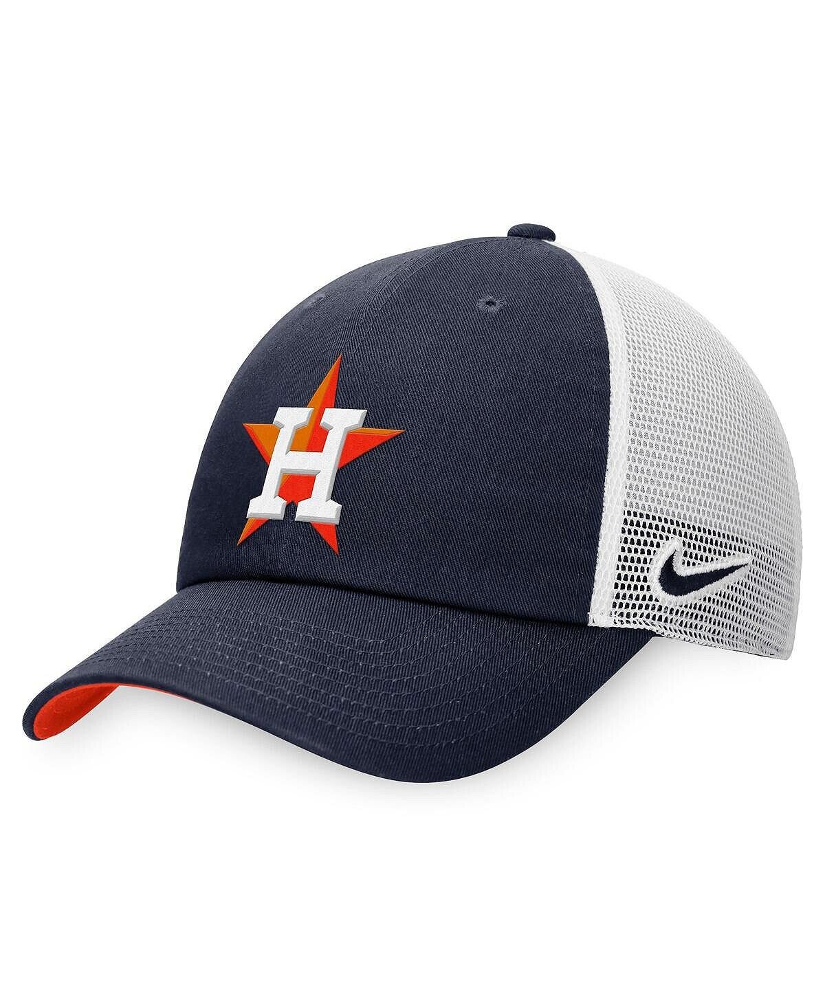 

Мужская темно-синяя, белая регулируемая кепка дальнобойщика Houston Astros Heritage86 Nike