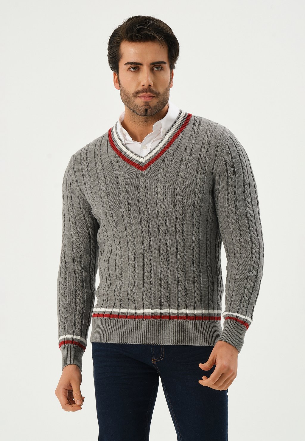 Вязаный свитер Edoardo Caravella, цвет antracite вязаный свитер conbipel цвет antracite