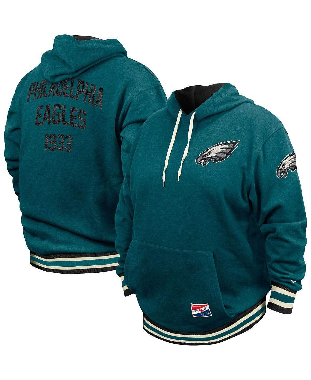 

Мужской пуловер с капюшоном НФЛ Midnight Green Philadelphia Eagles Big and Tall New Era