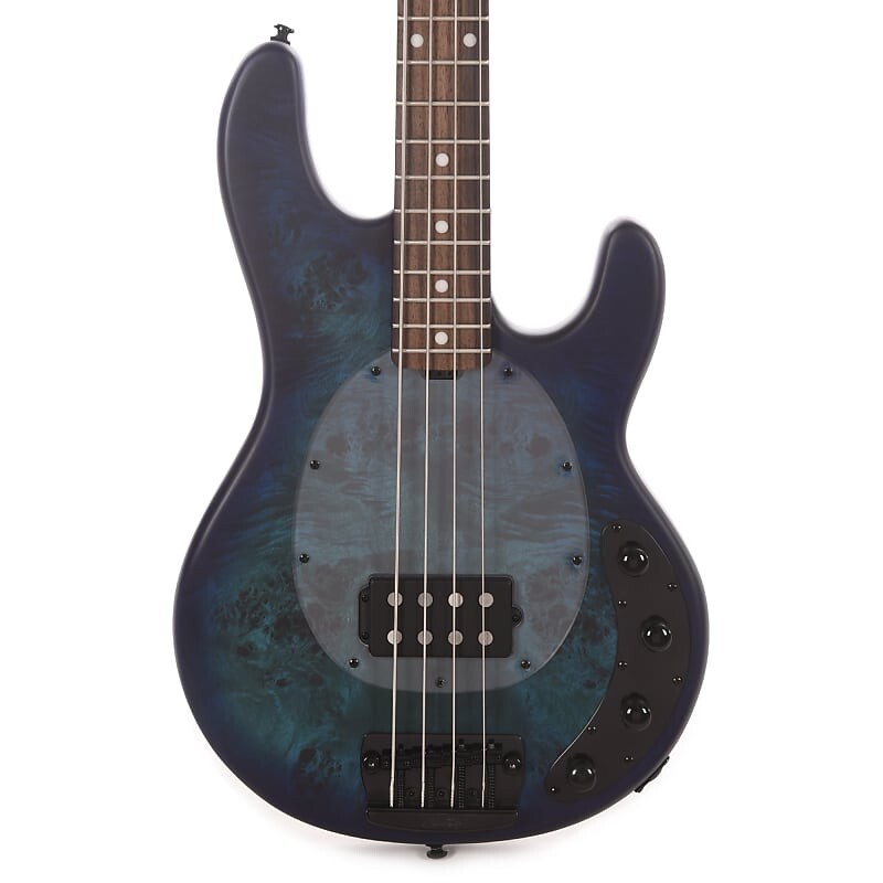 

Басс гитара Sterling by Music Man StingRay Poplar Burl Top Neptune Blue Satin