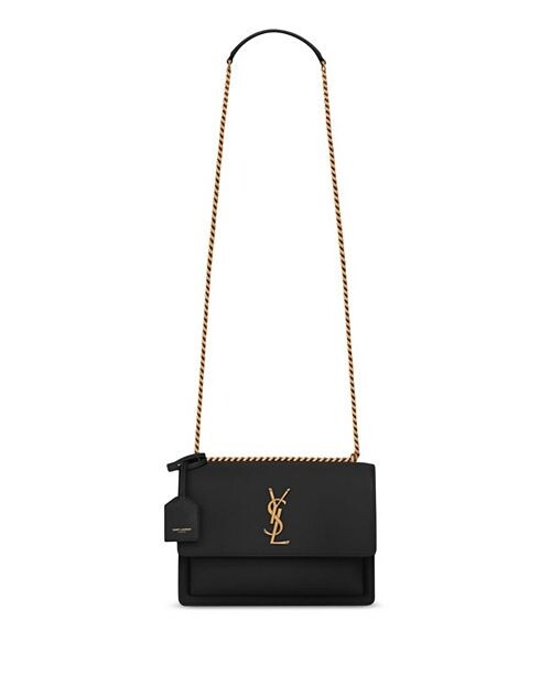

Средний закат из гладкой кожи Saint Laurent, цвет Black