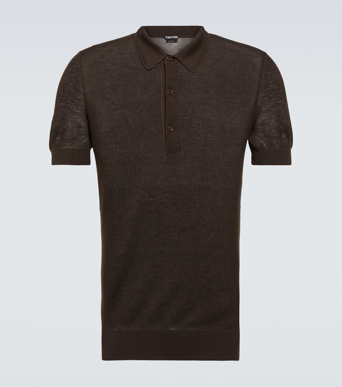 Рубашка-поло из хлопка и шелка Tom Ford, черный рубашка поло из хлопка и шелка missoni белый