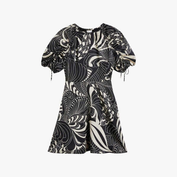 

Тканое мини-платье с принтом Ted Baker, черный