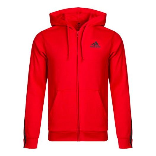 Куртка Men's adidas Logo Hooded Zipper Knit Red Jacket, красный