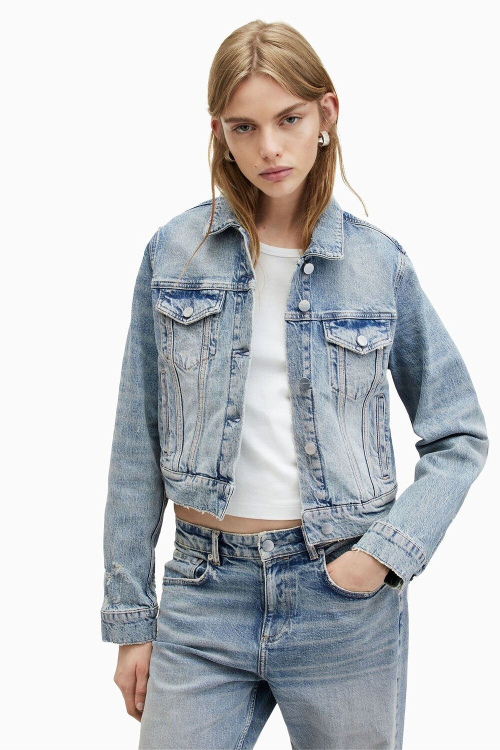 

Джинсовая куртка Allsaints Juno All Saints, синий