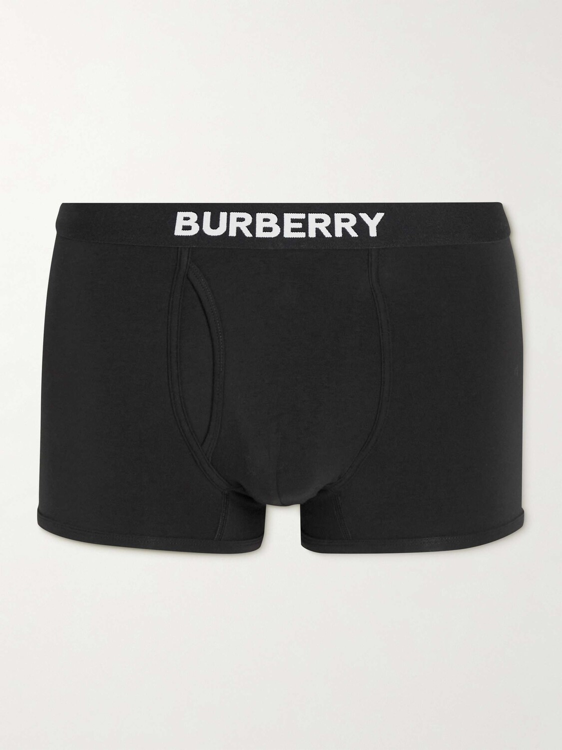 

Трусы-боксеры из эластичного хлопкового трикотажа BURBERRY, черный