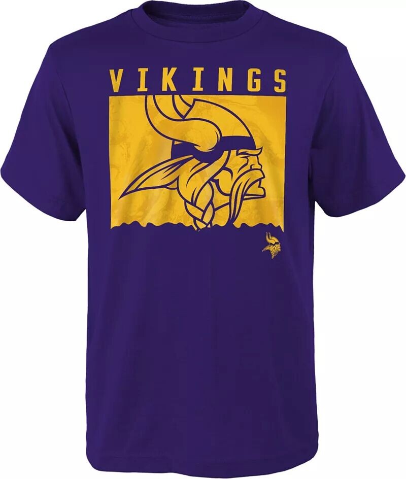 

Nfl Team Apparel Молодежная футболка Minnesota Vikings Liquid Camo Purple