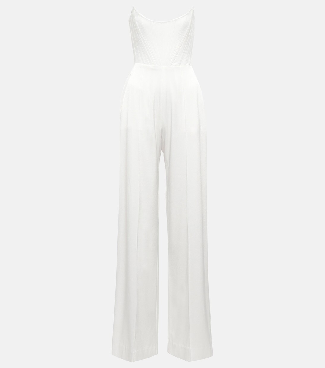 

Комбинезон Bridal Slaine из атласного крепа ALEX PERRY, белый