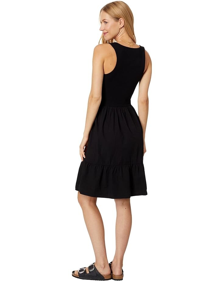 

Платье bobi Los Angeles Tiered Tank Dress, черный