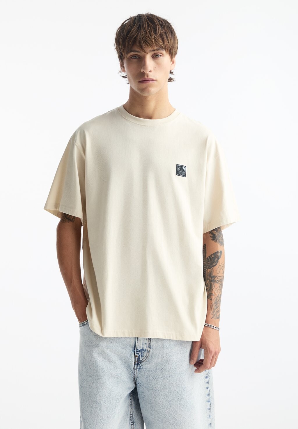 

Футболка с принтом GRAPHIC PULL&BEAR, песочный