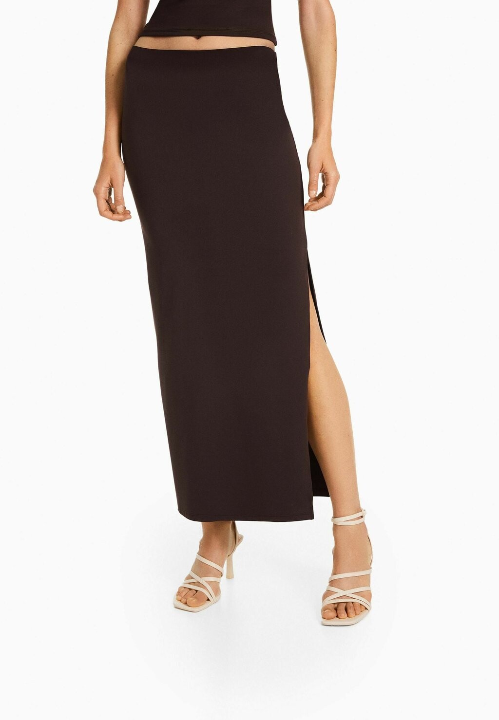 

Юбка длинная Bershka, коричневый