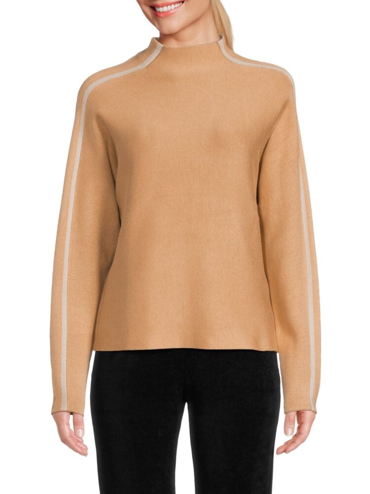 

Двухцветный свитер с полосками по бокам Saks Fifth Avenue, цвет New Camel