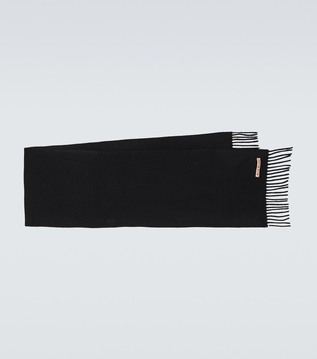 

Шерстяной шарф с бахромой Acne Studios, черный