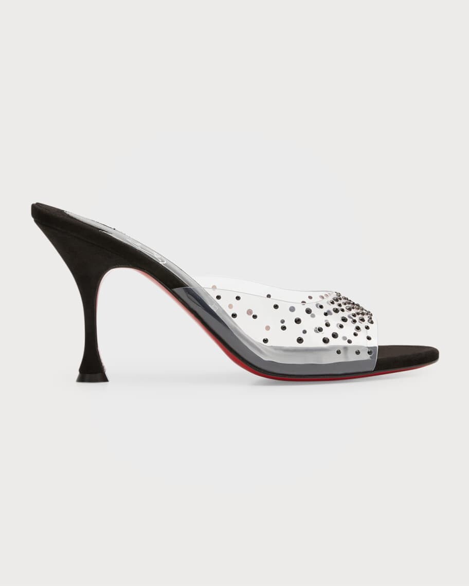 

Сандалии Degramule со стразами на прозрачной красной подошве Christian Louboutin