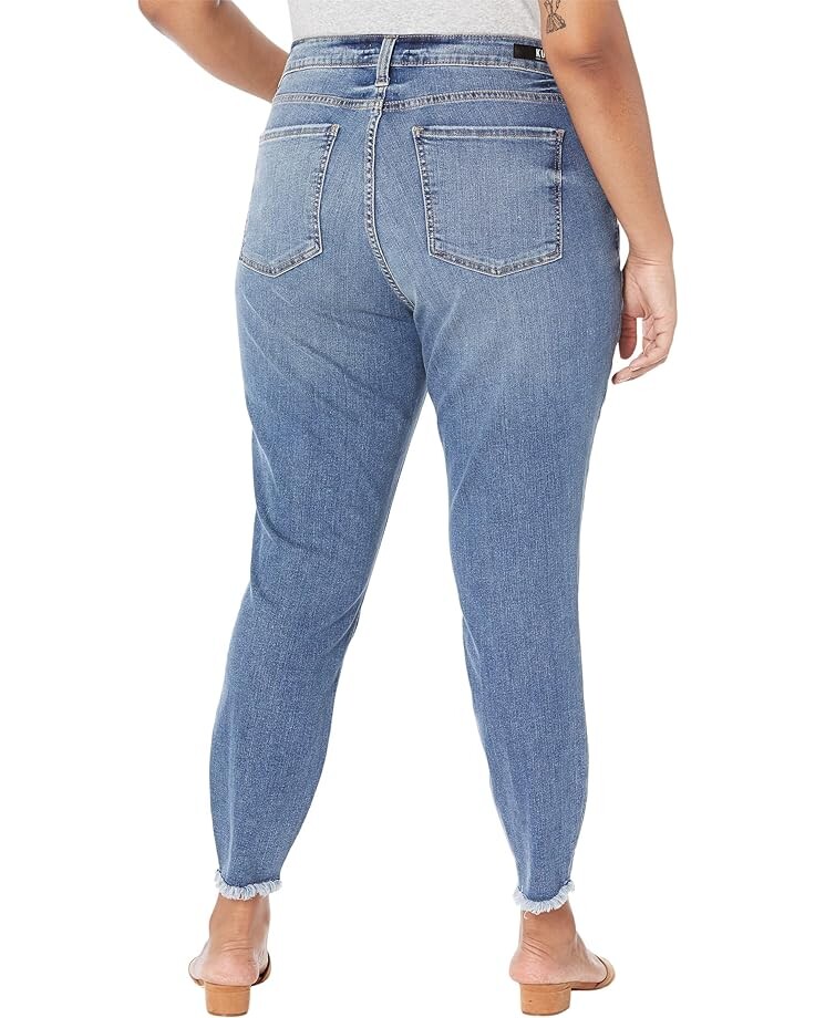 

Джинсы KUT from the Kloth Plus Size Donna High-Rise Ankle Skinny w/ Fray Hem in Always, цвет Always