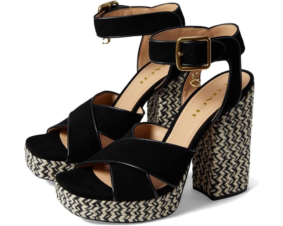 

Туфли COACH Nelly Suede Sandal, черный