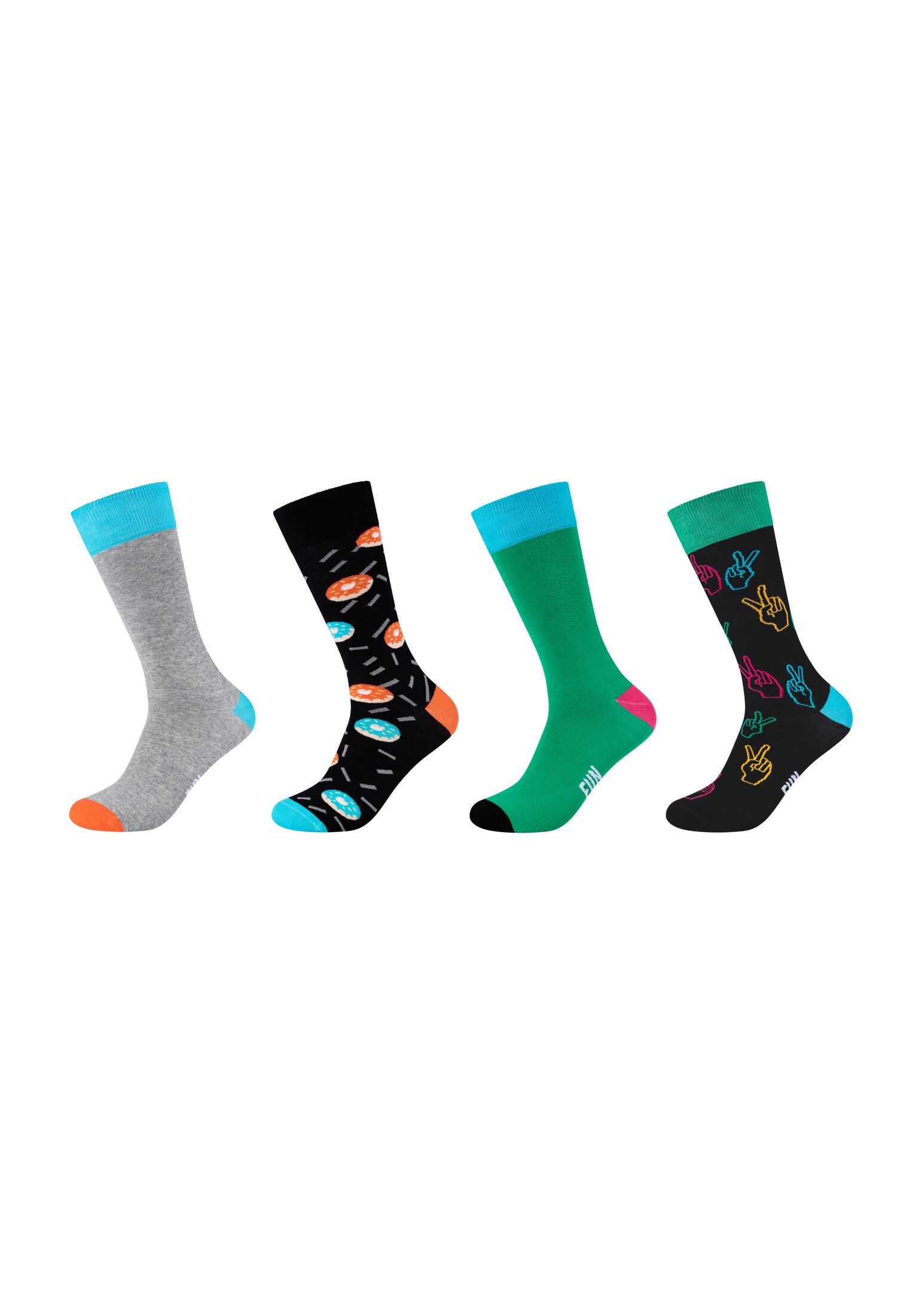 цена Носки Fun Socks 4 шт graphics, цвет ember glow