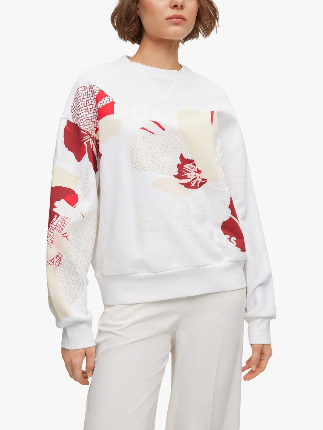 

Толстовка HUGO BOSS Ecaisa Flower, белая