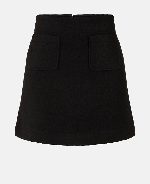 

Шерстяная юбка Vero Moda, черный