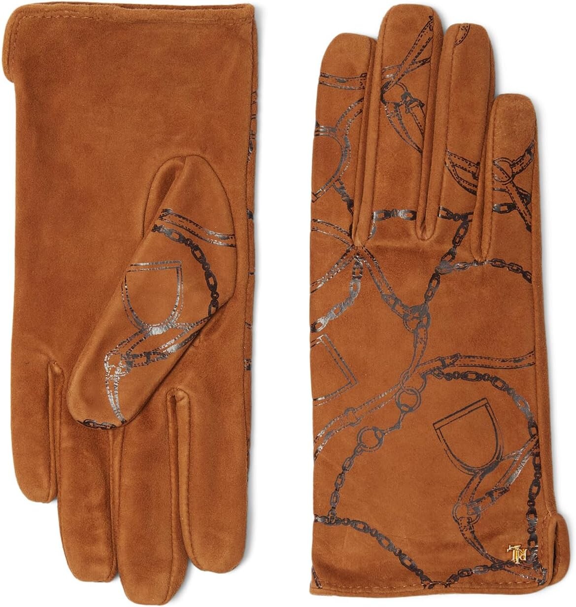 

Перчатки LAUREN Ralph Lauren Printed Suede Belting Glove, цвет Whiskey Brown