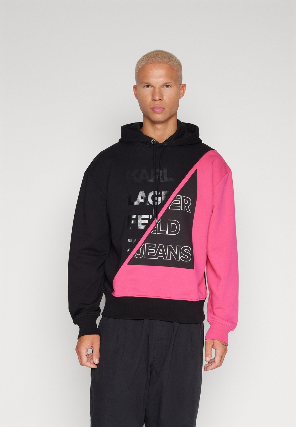 

Толстовка BLOCKED HOODIE UNISEX Karl Lagerfeld, черный/кабаре