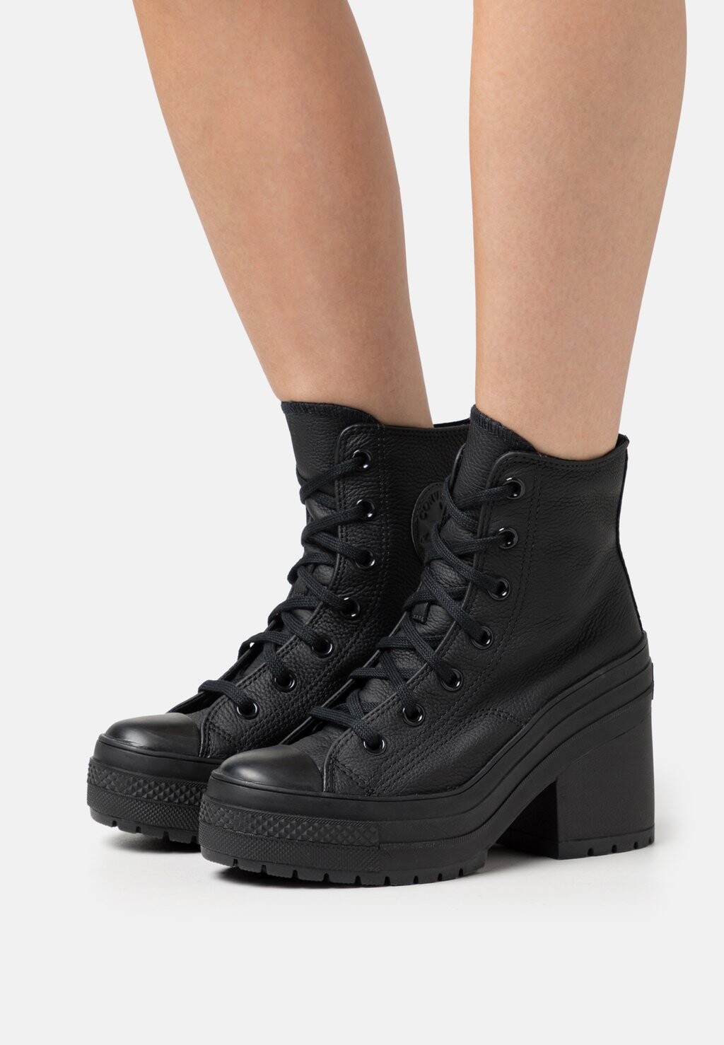 

Ботильоны на шнуровке Converse, черно-белый