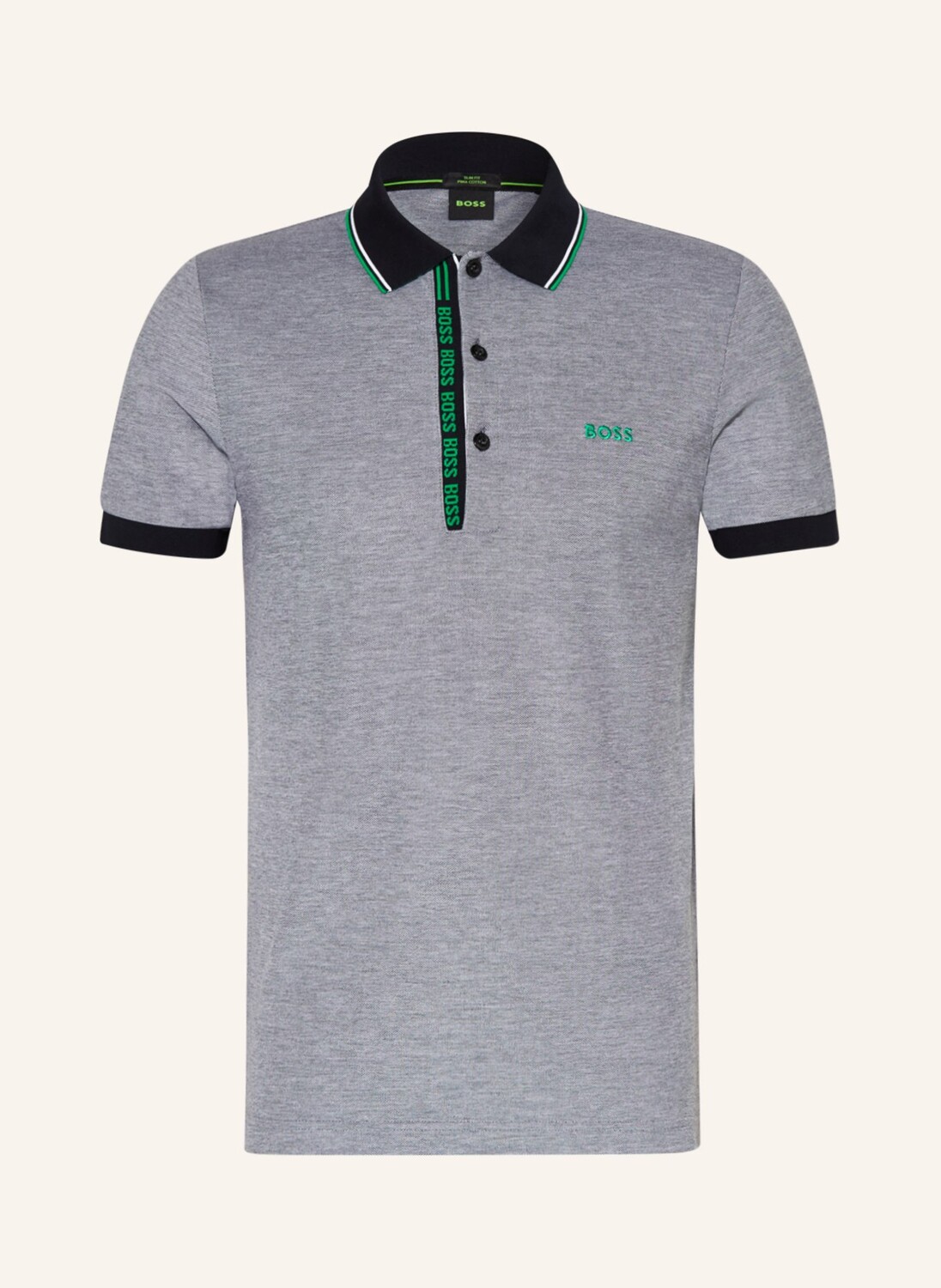 

Рубашка поло BOSS Funktions PAULE 4 Slim Fit, темно-синий