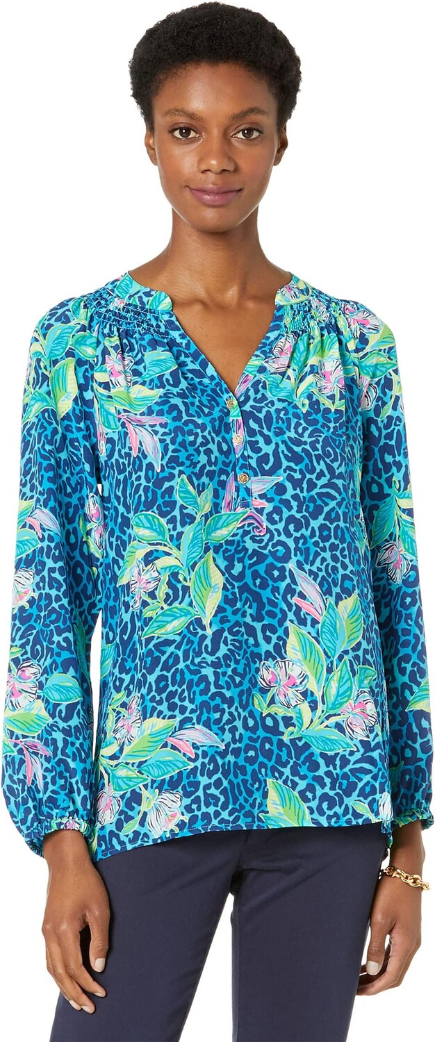 

Эльза Топ Lilly Pulitzer, цвет Formentera Turquoise Hot on the Spot
