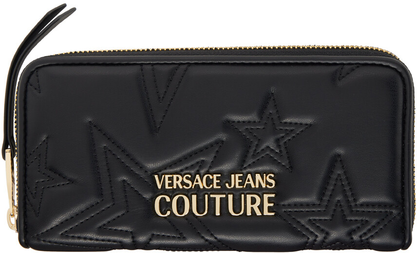 

Черный стеганый кошелек Versace Jeans Couture