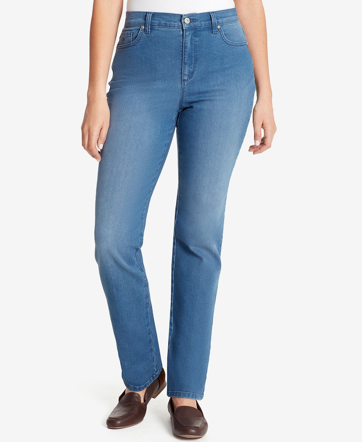 цена Прямые джинсы с высокой посадкой Petite Amanda, шорты для миниатюрных и миниатюрных размеров Gloria Vanderbilt