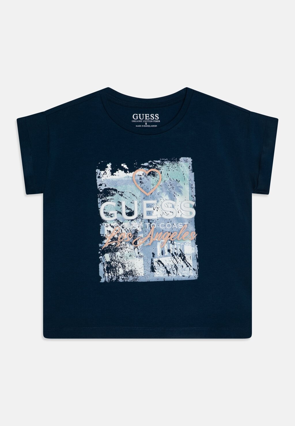 

Футболка с принтом JUNIOR Guess, цвет secret blue
