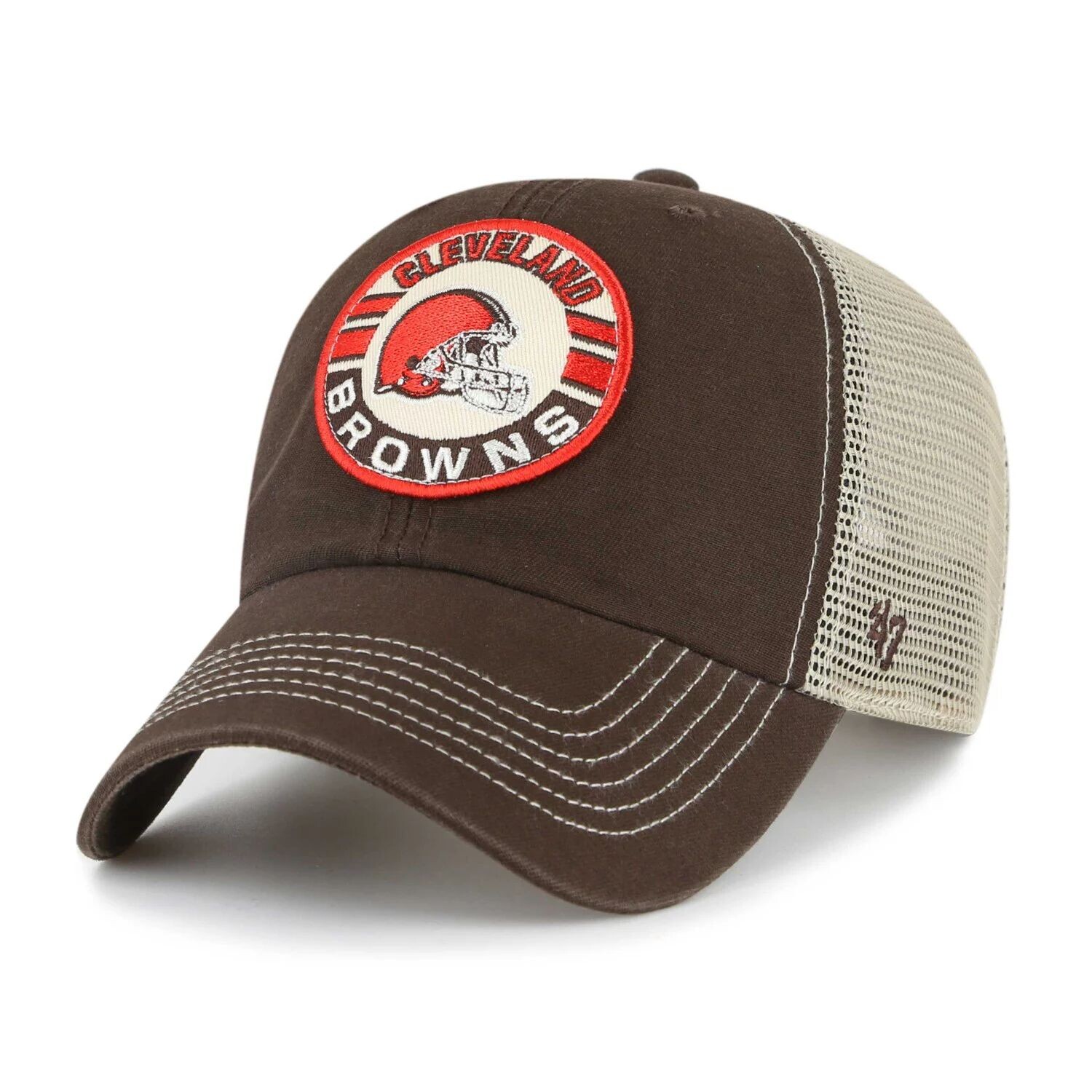 

Мужская регулируемая шляпа '47 коричневого/натурального цвета Cleveland Browns Notch Trucker Clean Up