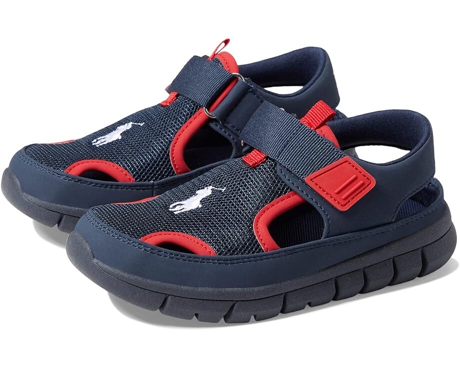 

Сандалии Polo Ralph Lauren Barnes Sandal, цвет Navy Mesh/PU/Nubuck/White Pony Player