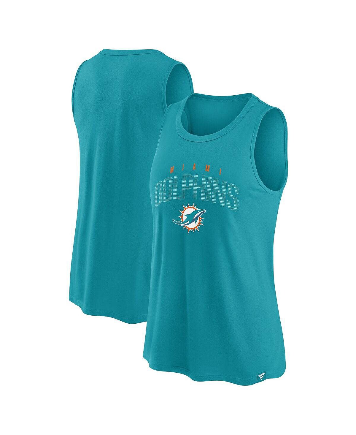 

Женская фирменная майка Aqua Miami Dolphins Classic Rhine без рукавов Fanatics