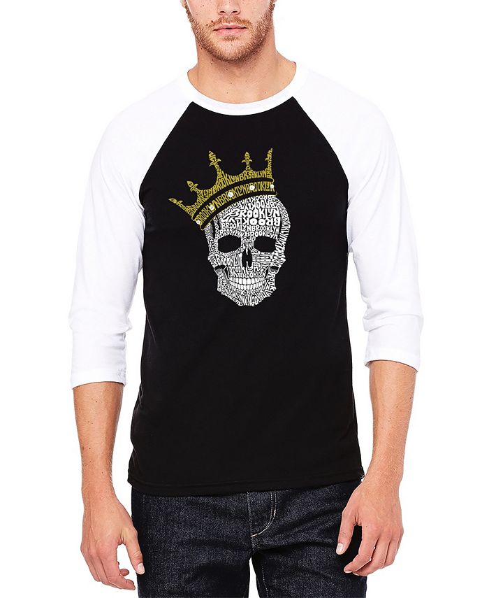 цена Мужская бейсбольная футболка с рукавами реглан Brooklyn Crown Word Art LA Pop Art, мультиколор