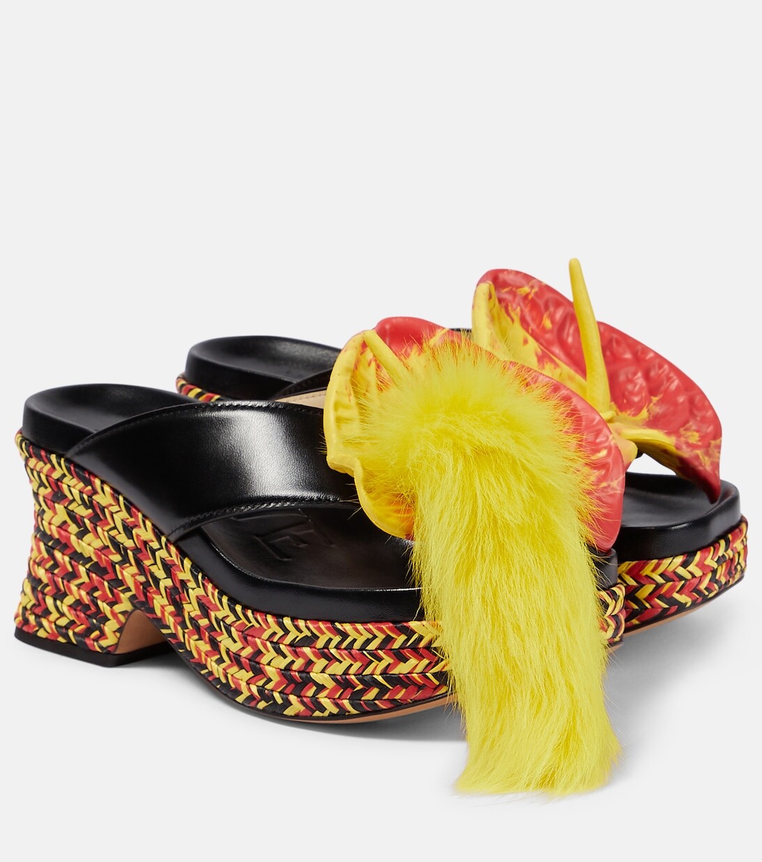 

Босоножки на платформе с декором Petal Loewe, разноцветный