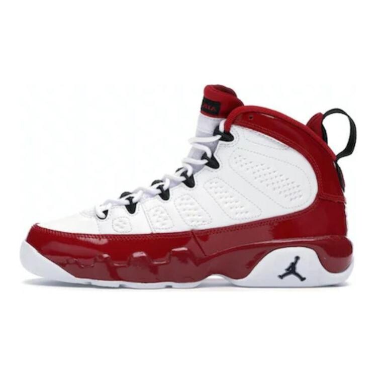 

Кроссовки Jordan 9 Retro White Gym Red GS, белый/красный