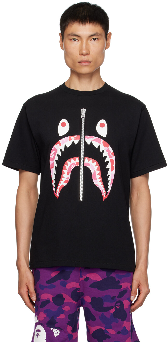 

Черная футболка ABC Camo Shark BAPE, Черный