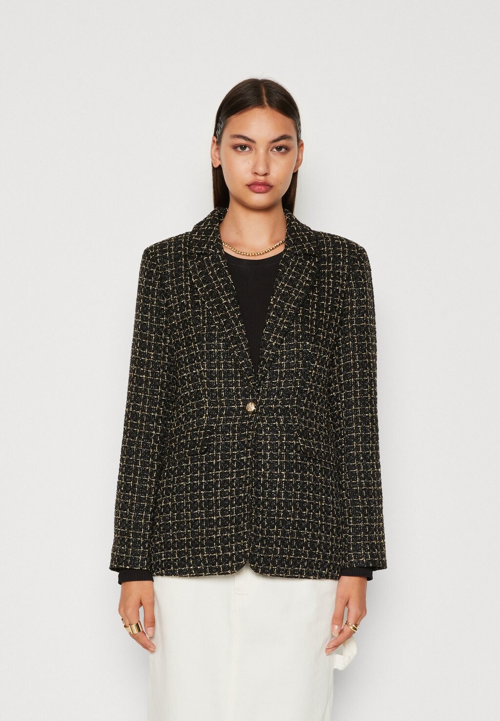 

Блейзер JDY JDYNANCY, цвет black/gold